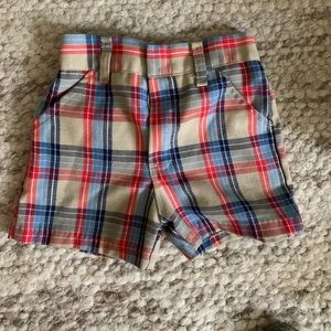 UNISEX Kids Vintage Plaid Shorts little kids